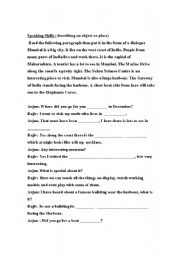 English worksheet: Speaking skills