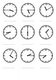 English Worksheet: Whats the time