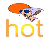 English worksheet: hot