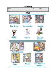 English Worksheet: Jobs