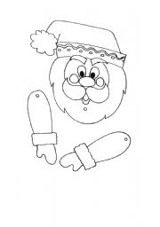 English Worksheet: santa movable