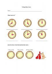 English Worksheet: Telling Time