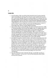 English Worksheet: Foreign language journal