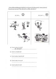 English worksheet: abilities