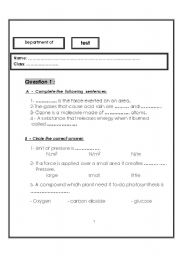 English Worksheet: test