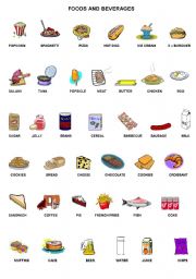 English Worksheet: FOODS