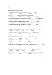 English worksheet: TEST ON VOCABULARY AND PREPOSITIONS