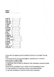 English Worksheet: common verbs, adjectives,nouns for intermediate students