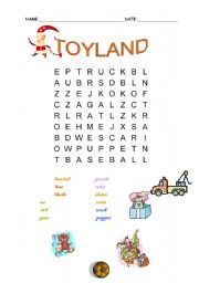English Worksheet: Toyland word puzzle