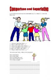 English Worksheet: Comparative and Superlative