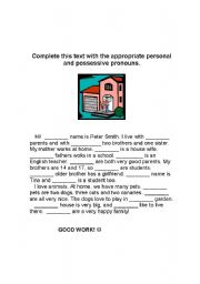 English worksheet: Pronouns