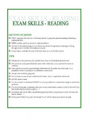 EXAM SKILLS- Reading