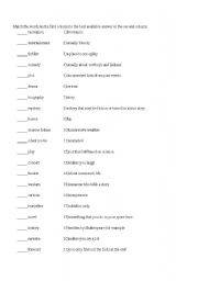 English Worksheet: films