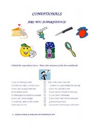 English Worksheet: First conditional Superstitions