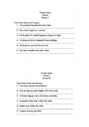 English worksheet: Passive Voice test