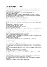 English Worksheet: future perfect explanation