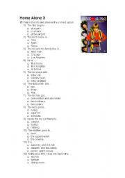 English worksheet: Home Alone 3 - movie