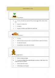 English worksheet: Christmas food