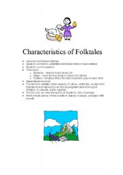 English worksheet: Characteristics of Folktales