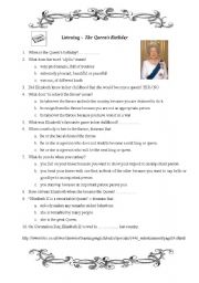 English Worksheet: Listening: The Queens Birthday