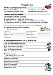 English Worksheet: THE POSSESSIVE CASE