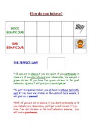 English worksheet: Behaviour