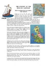 English Worksheet: History of the English language - The Vikings