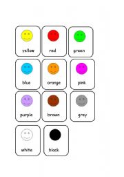 English Worksheet: Colours Cards Set