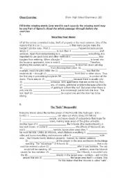 English worksheet: Cloze Exercise