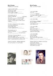 English Worksheet: Elvis Presley songs 2