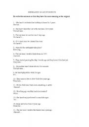 English Worksheet: rephrasing ago/for/since