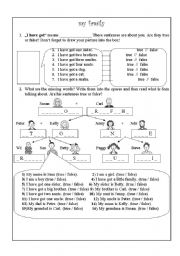 English Worksheet: Family