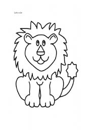 English worksheet: lion