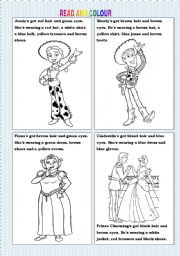 English Worksheet: Colour the pictures