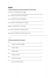 English worksheet: Past Simple Tense