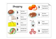 English Worksheet: Shopping