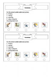 English worksheet: Vocabulary