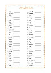 English Worksheet: Phonetics