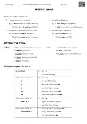 English Worksheet: present simple