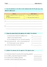 English Worksheet: test 9th grade (level 5)/ 2nd part