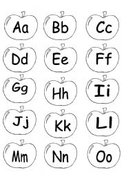 English Worksheet: Apple Alphabet