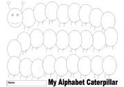 English Worksheet: Alphabet Caterpillar