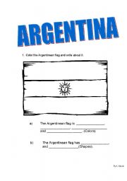 English Worksheet: ARGENTINA - Guided Writing