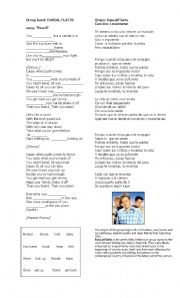 English Worksheet: music is the funniest activity to learn English