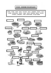 food dinner voc. B/W