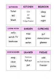 English Worksheet: Taboo with House Vocabulary