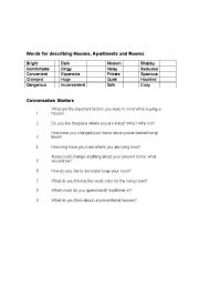 English worksheet: Talking about Houses