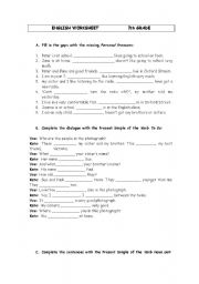 English Worksheet: Woksheet 7th grade