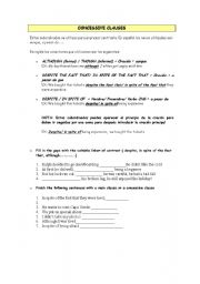 English Worksheet: CONCESSIVE CLAUSES