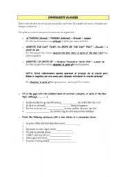 English worksheet: CONCESSIVE CLAUSES